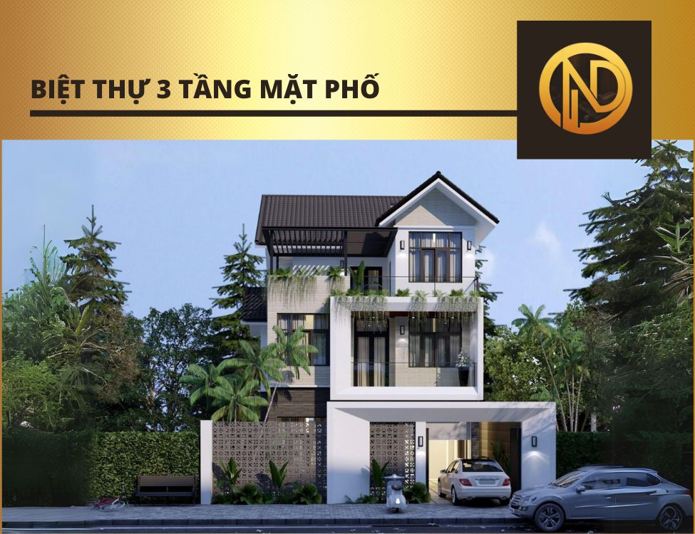 Thiết kế biệt thự 3 tầng mặt phố