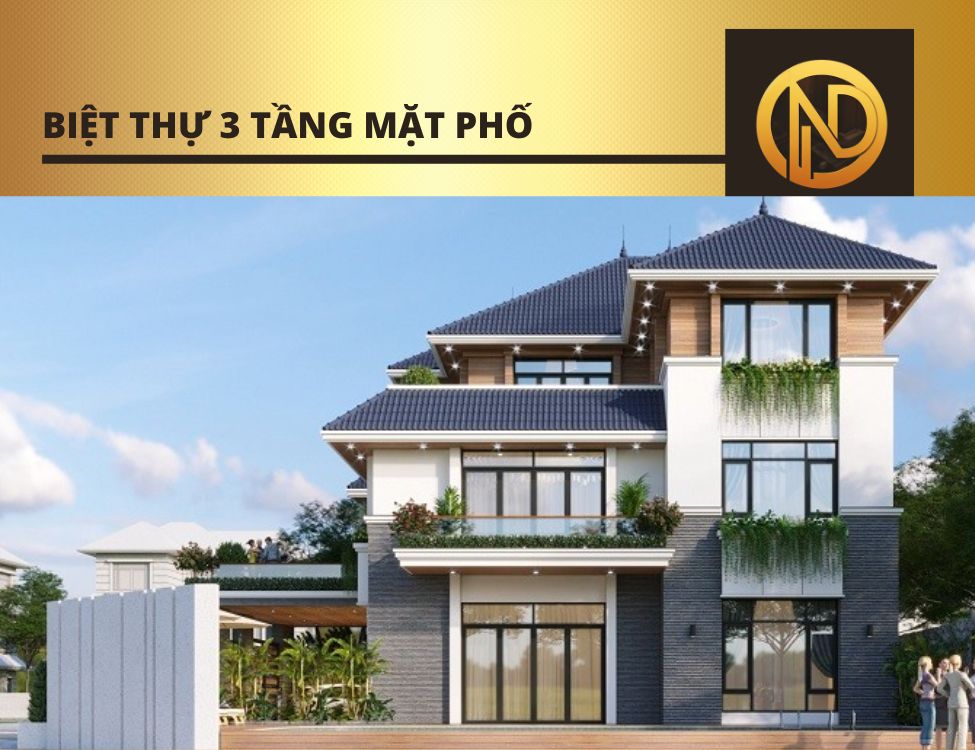 Thiết kế biệt thự 3 tầng mặt phố