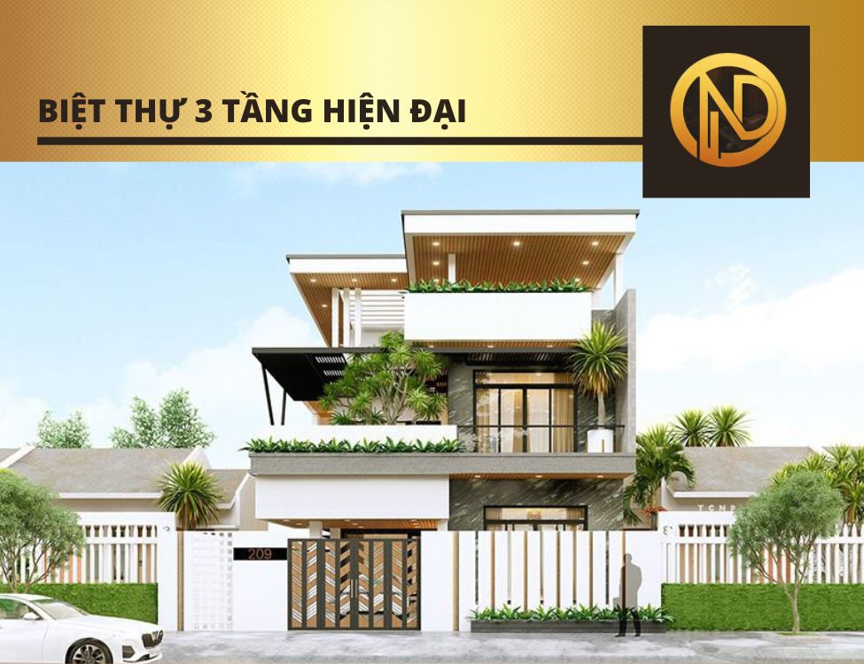 Biệt thự 3 tầng hiện đại