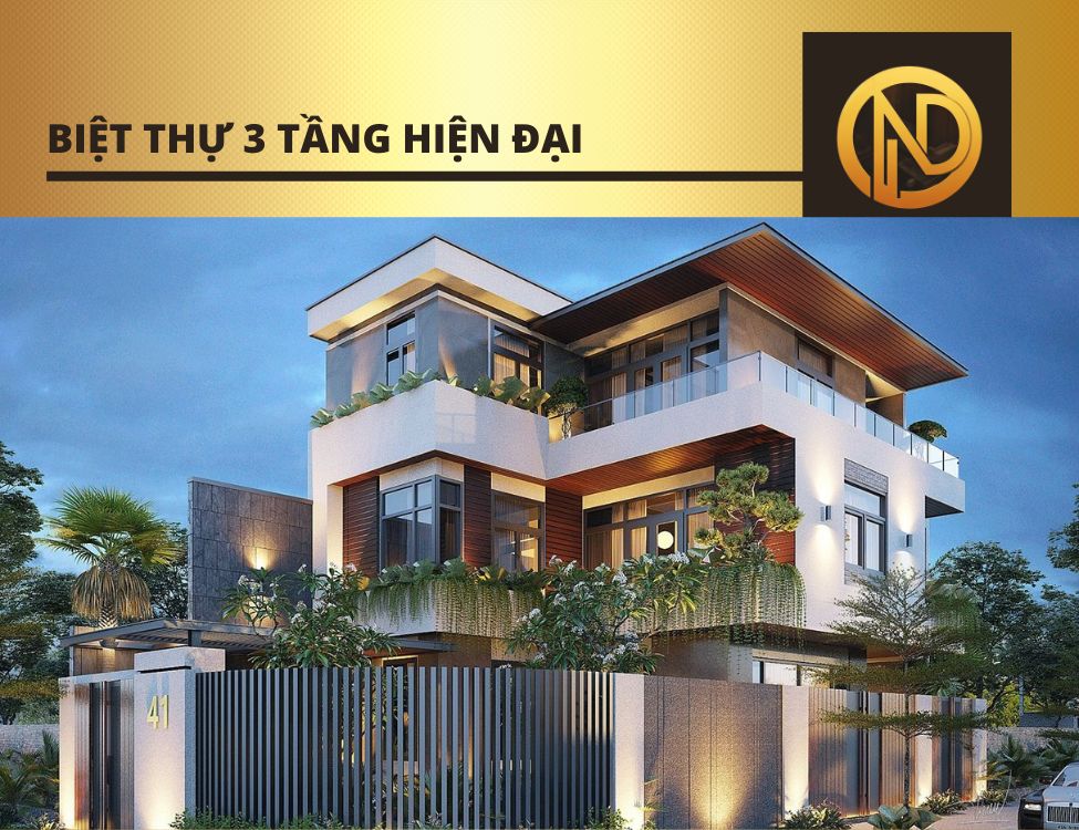 Biệt thự 3 tầng hiện đại