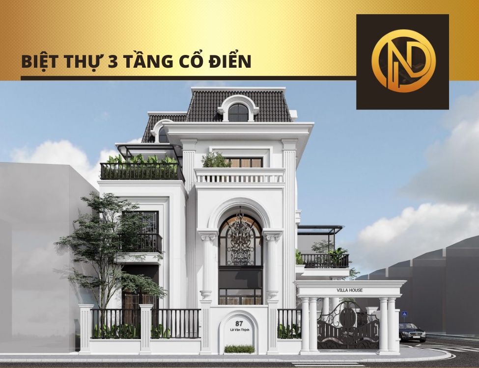 Biệt thự 3 tầng cổ điển