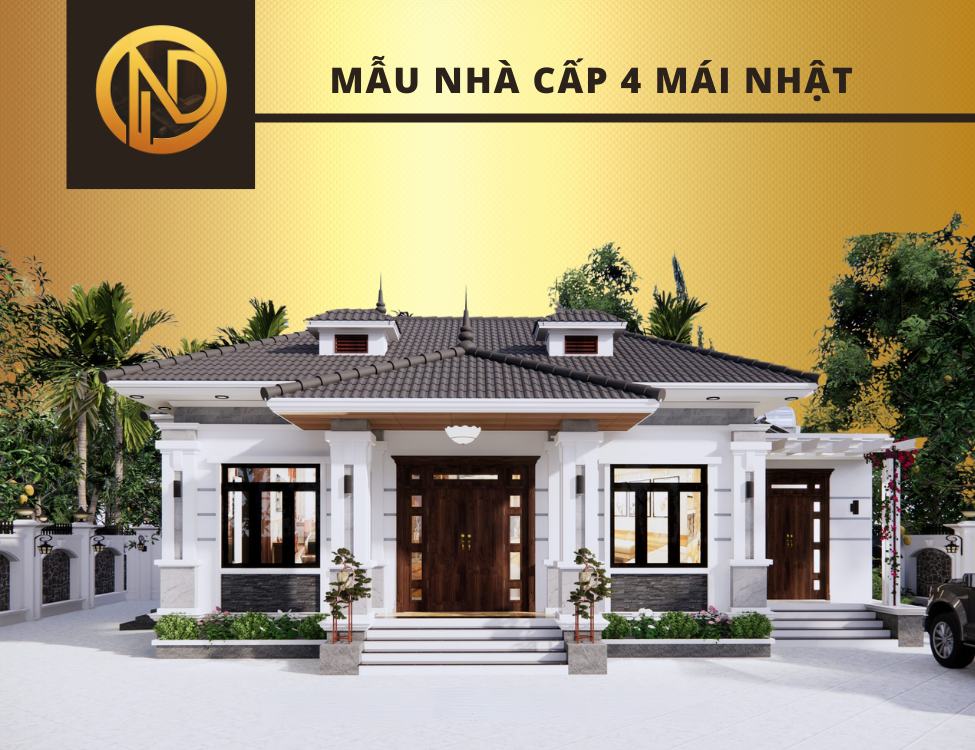 Mẫu nhà cấp 4 mái Nhật