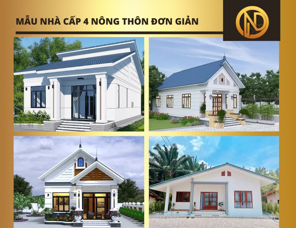 Mẫu nhà cấp 4 nông thôn đơn giản