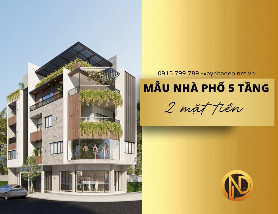 Mẫu nhà phố 5 tầng