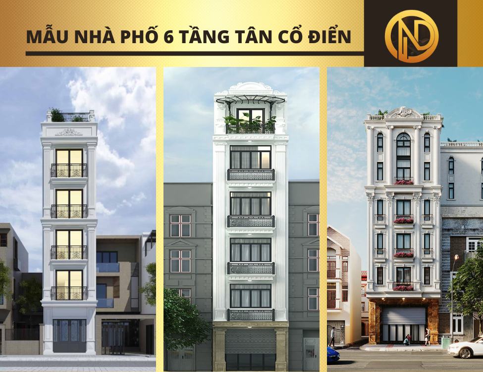 Mẫu nhà phố 6 tầng