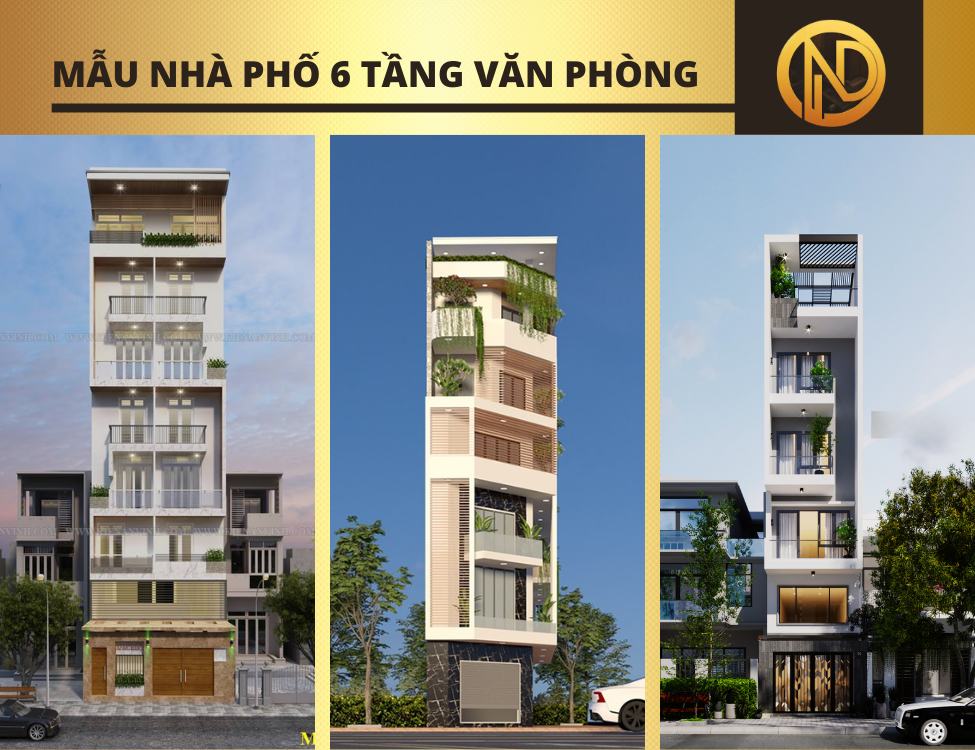 Mẫu nhà phố 6 tầng