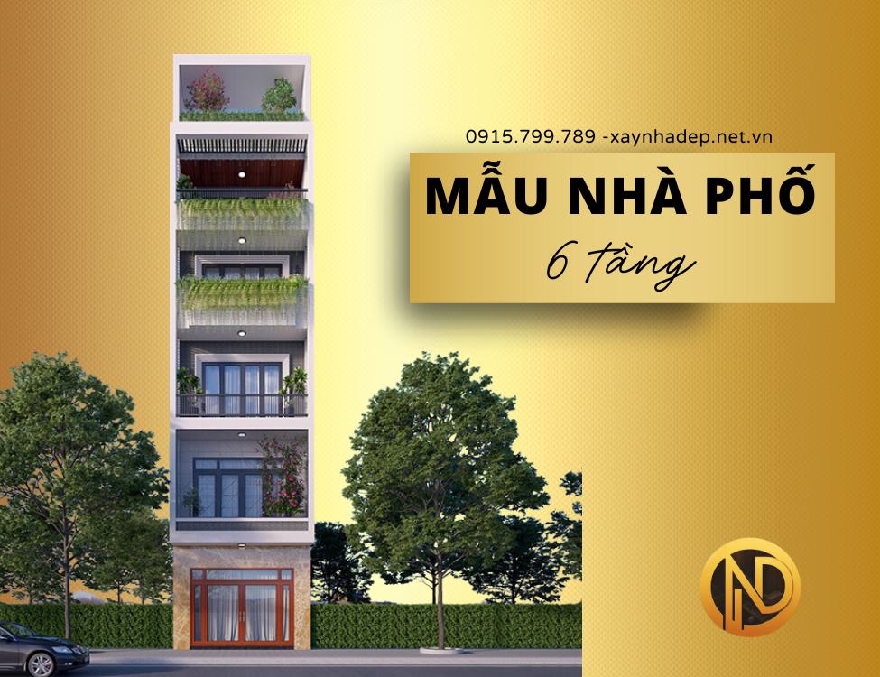 Mẫu nhà phố 6 tầng