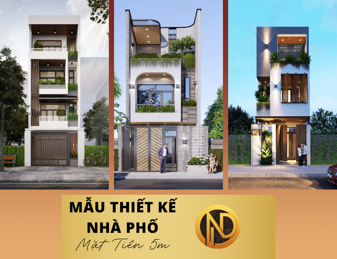 Mẫu nhà phố mặt tiền 5m