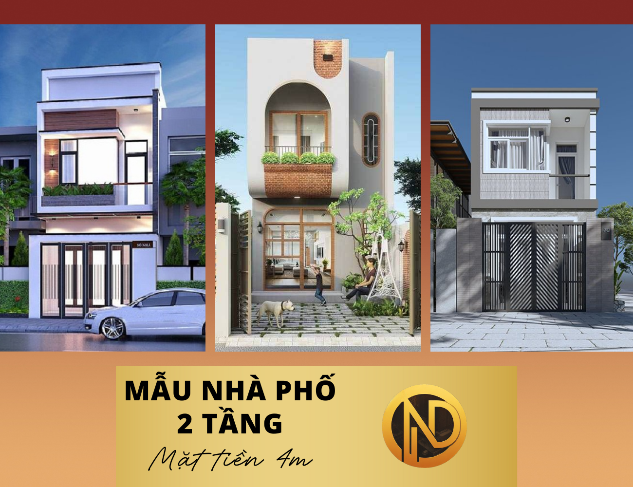 Nhà phố 2 tầng mặt tiền 4m