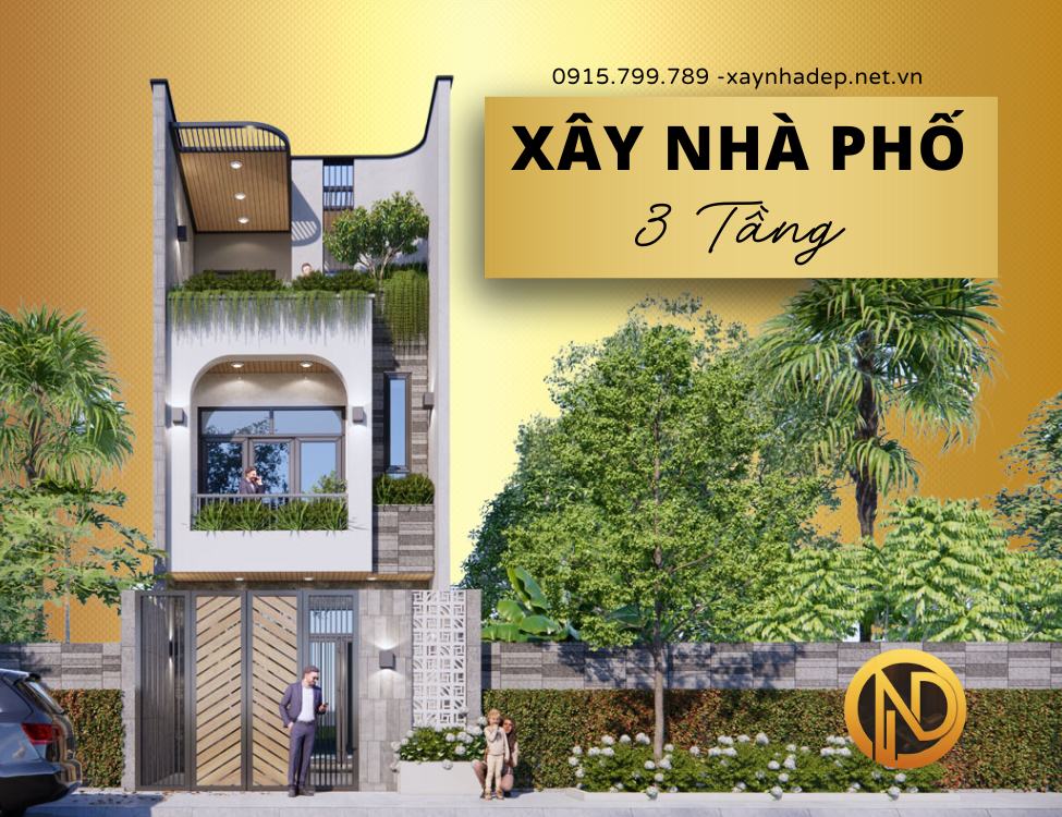 xây nhà phố 3 tầng