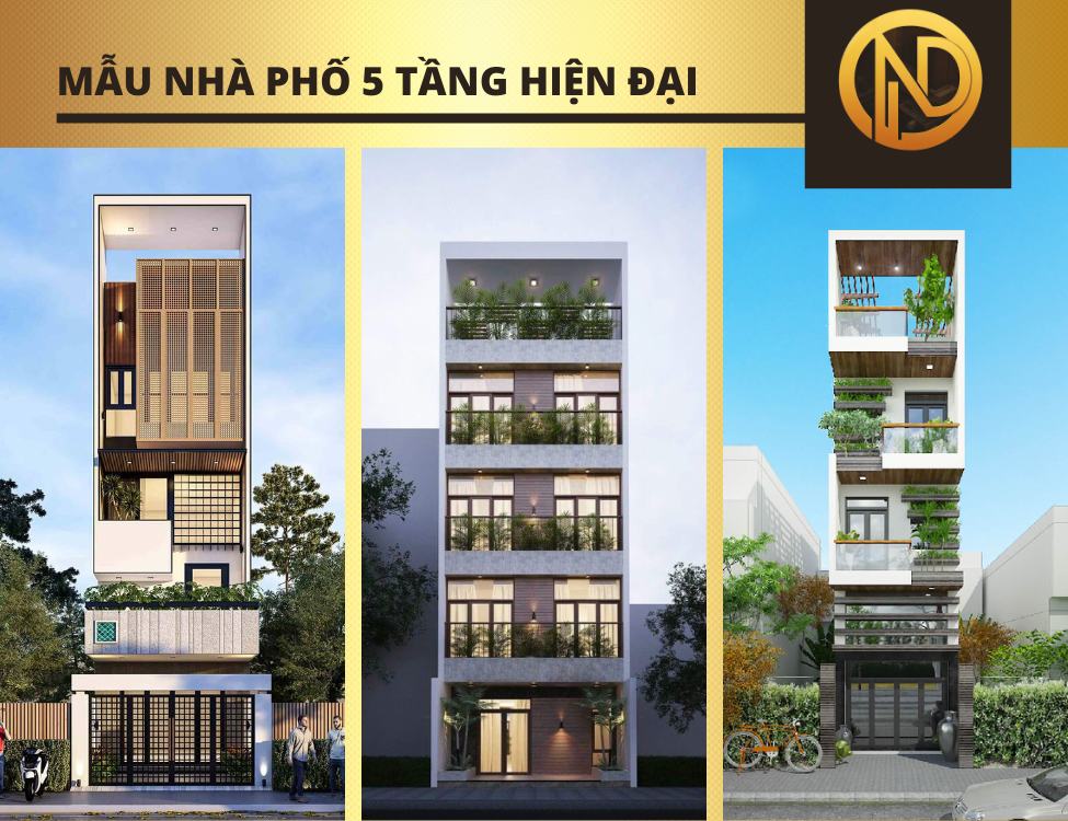 xây nhà phố 5 tầng