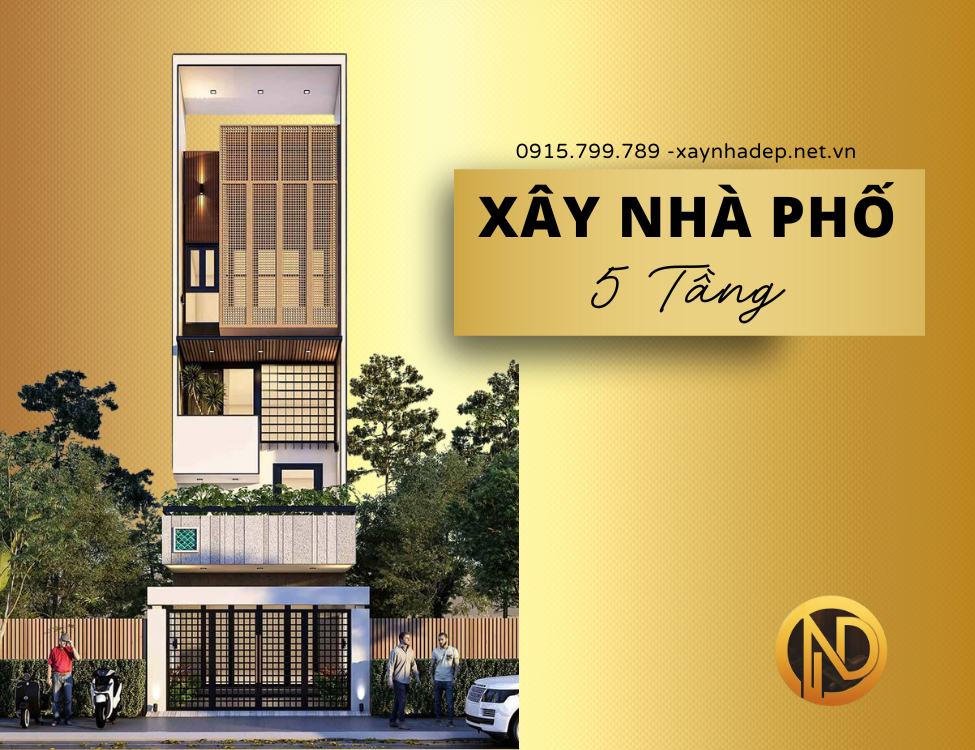 xây nhà phố 5 tầng