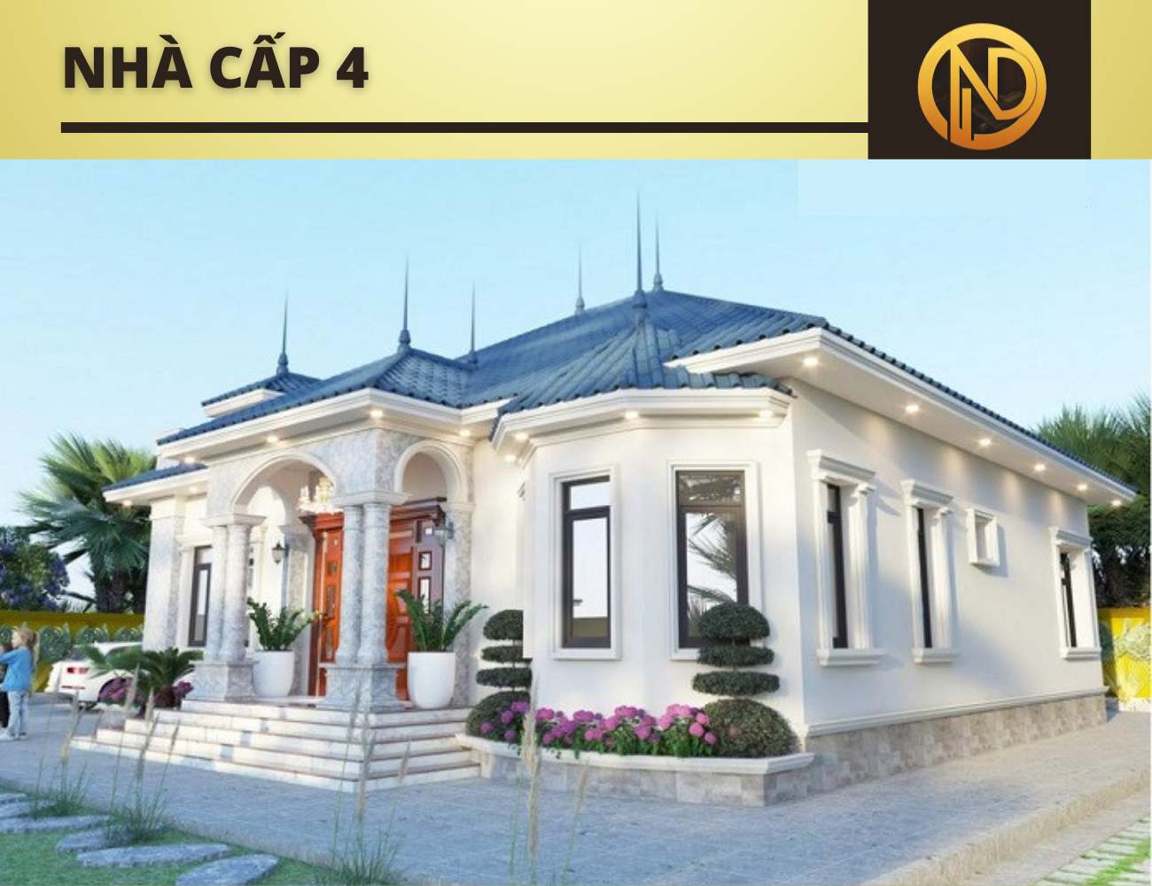 Nhà cấp 4 mái Nhật tân cổ điển