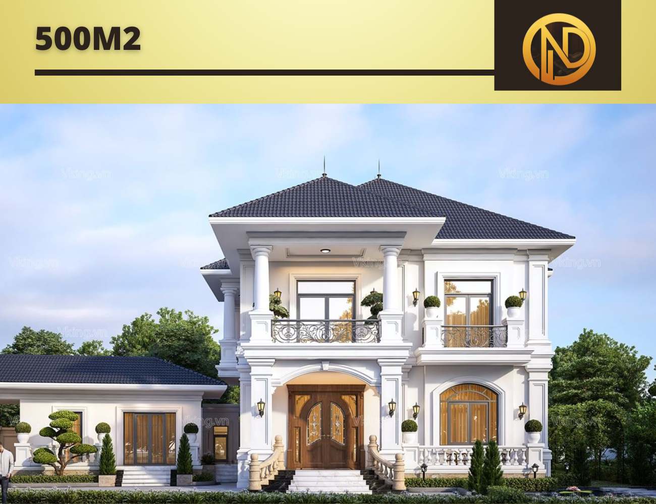 Nhà mái nhật tân cổ điển 500m2