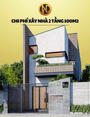 Chi phí xây nhà 2 tầng 100m2