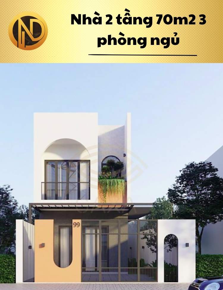 chi phí xây nhà 2 tầng 70m2