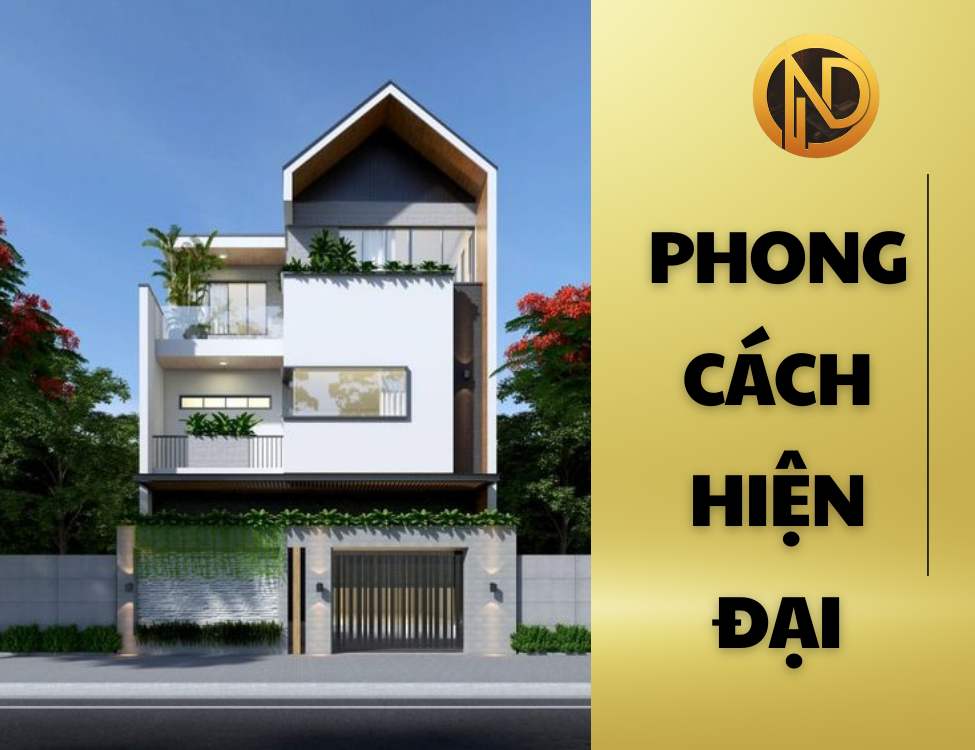 Mẫu nhà 2 tầng mái Thái hiện đại 80m2