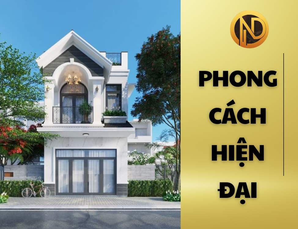 Mẫu nhà 2 tầng mái Thái hiện đại 80m2