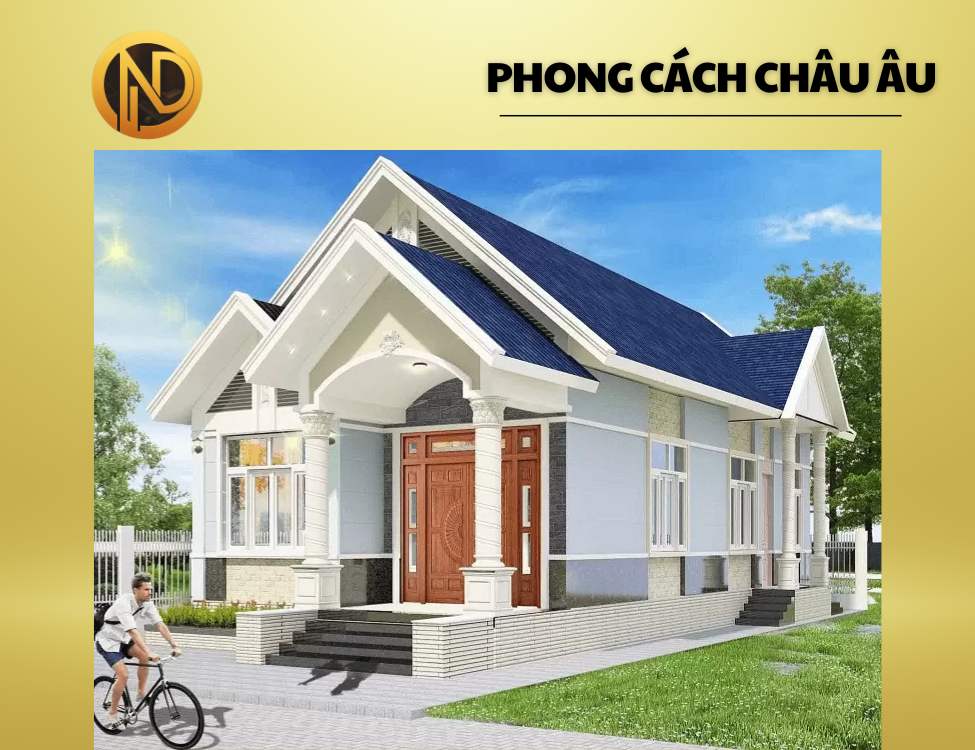 Nhà cấp 4 mái Thái 8×12 phong cách Châu Âu