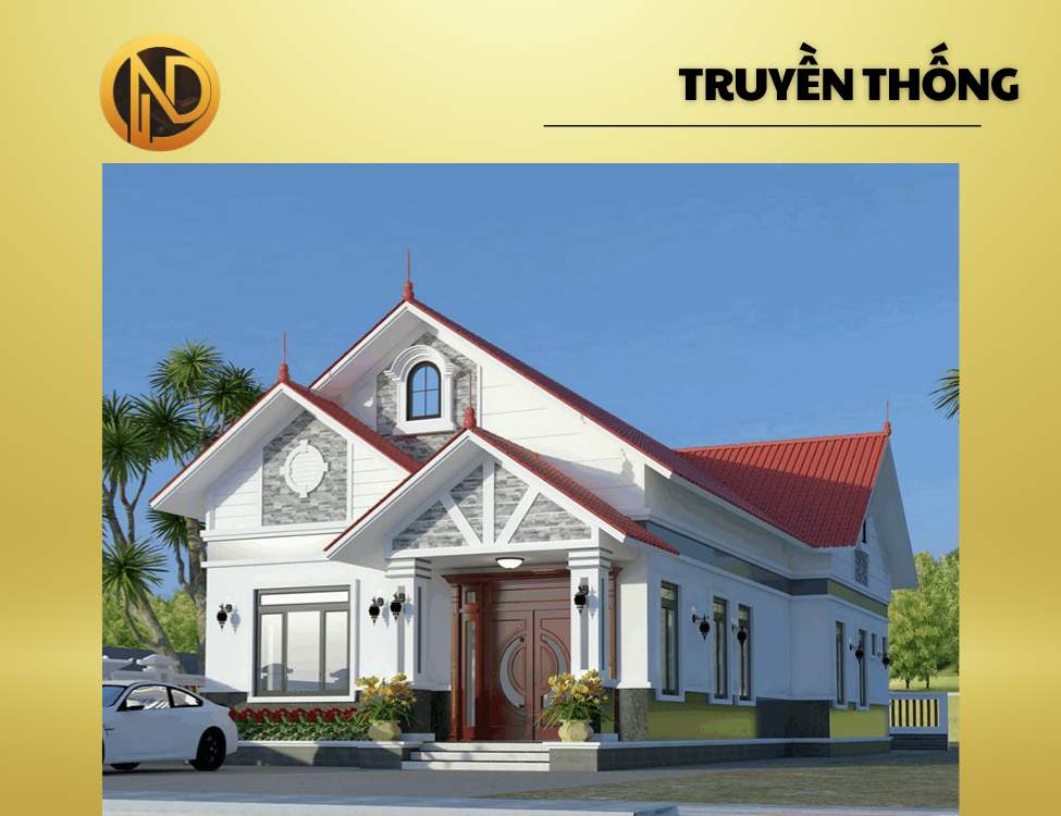 Thiết kế nhà cấp 4 mái Thái 8x12m truyền thống