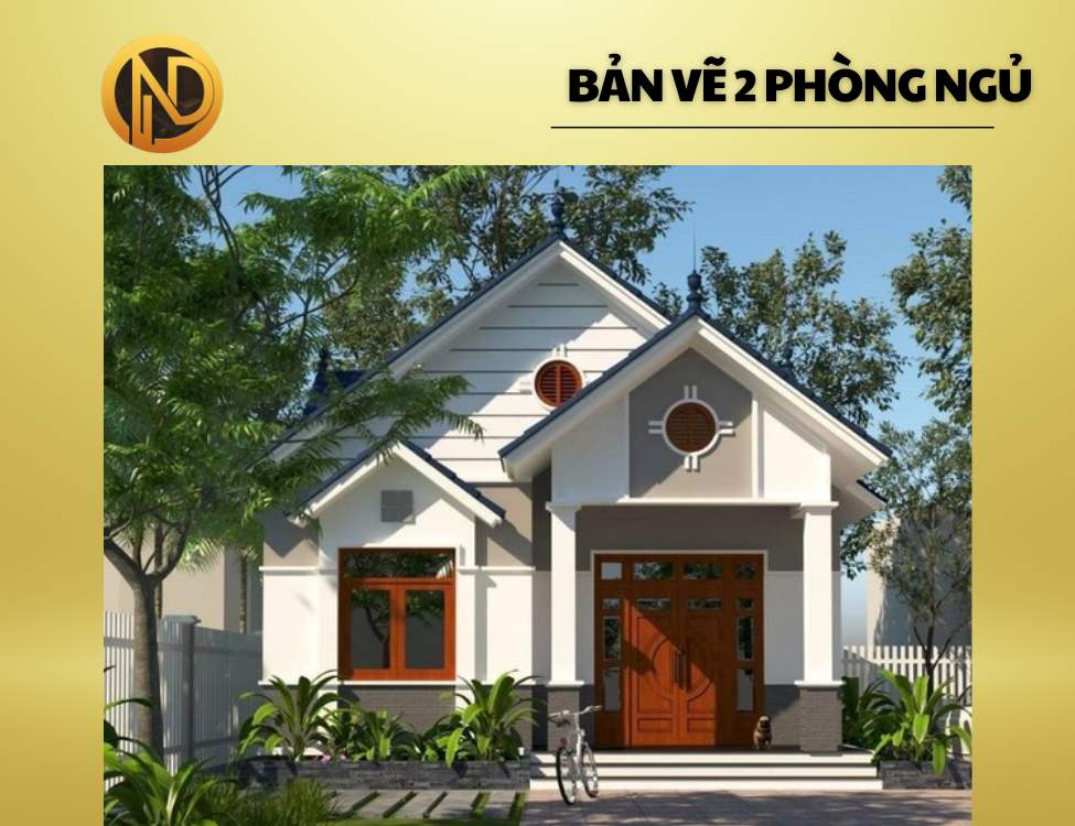 Nhà cấp 4 mái Thái 8x12m 2 phòng ngủ