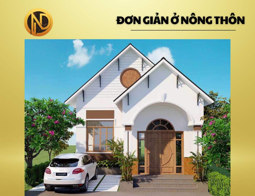 Mẫu nhà cấp 4 mái Thái 8x12m đơn giản ở nông thôn