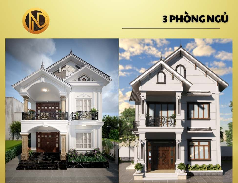 Nhà 2 tầng mái thái 500 triệu 3 phòng ngủ