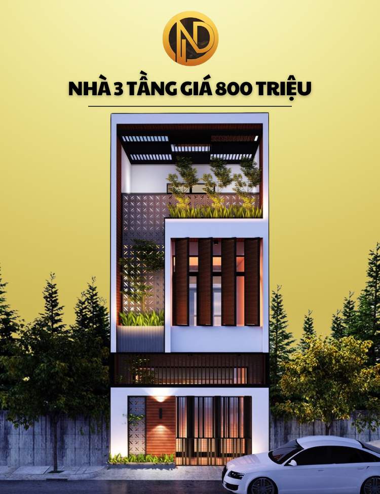 nhà 3 tầng giá 800 triệu