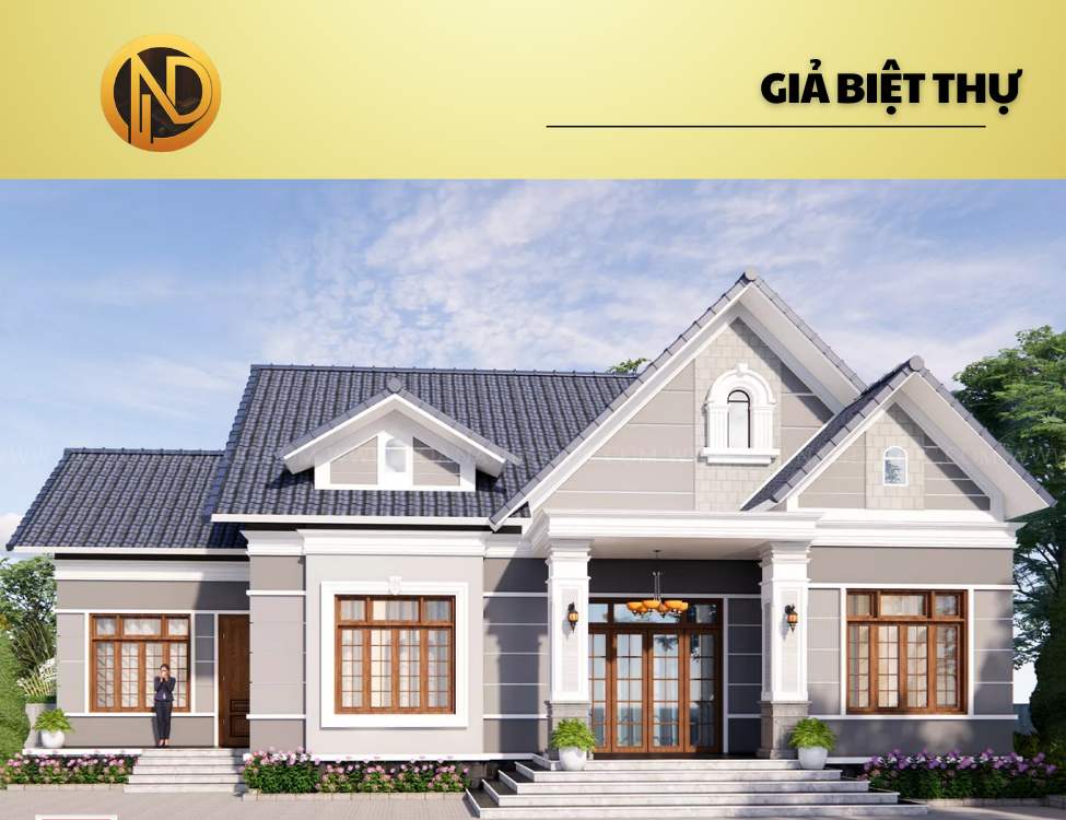 Mẫu nhà cấp 4 mái Thái giả biệt thự