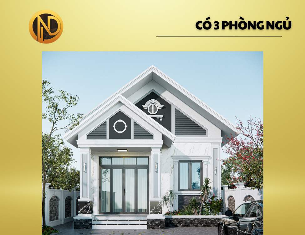 Nhà cấp 4 mái Thái 100m2 3 phòng ngủ 1 phòng thờ