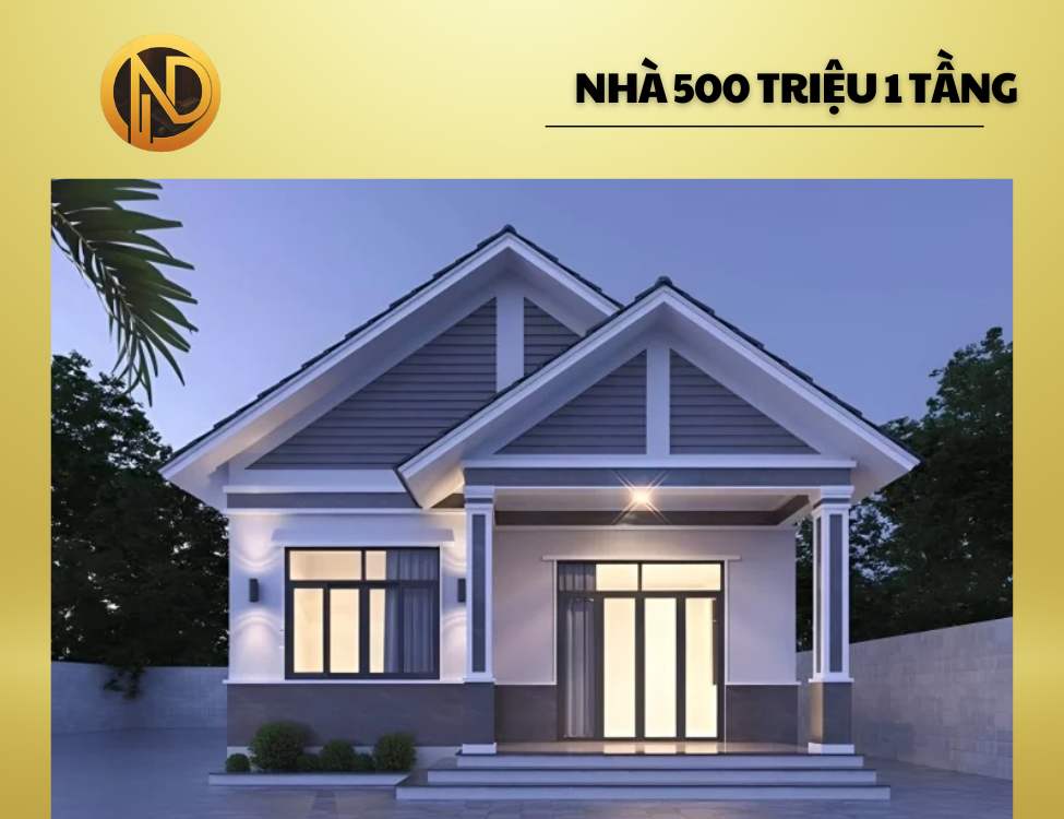 Mẫu nhà 500 triệu 1 tầng