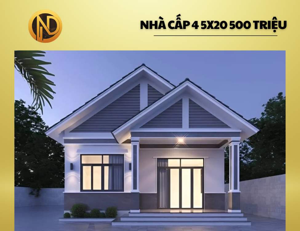 Xây nhà 500 triệu 100m2