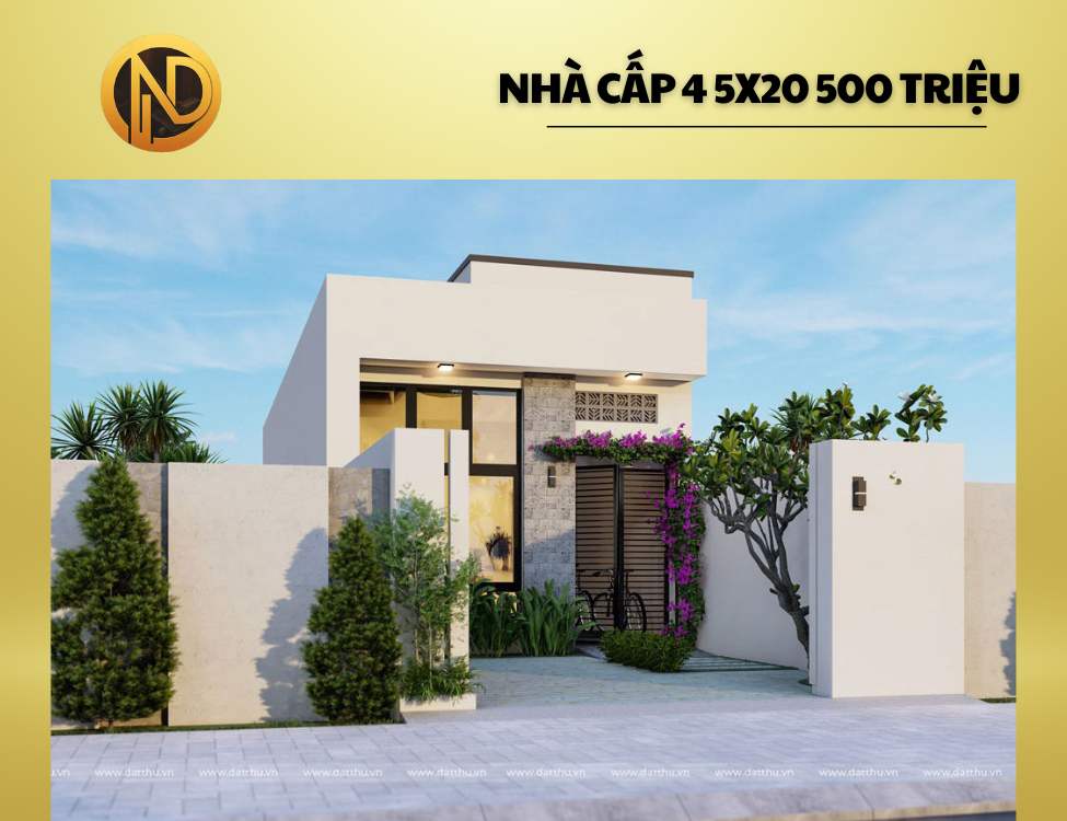 Xây nhà 500 triệu 100m2