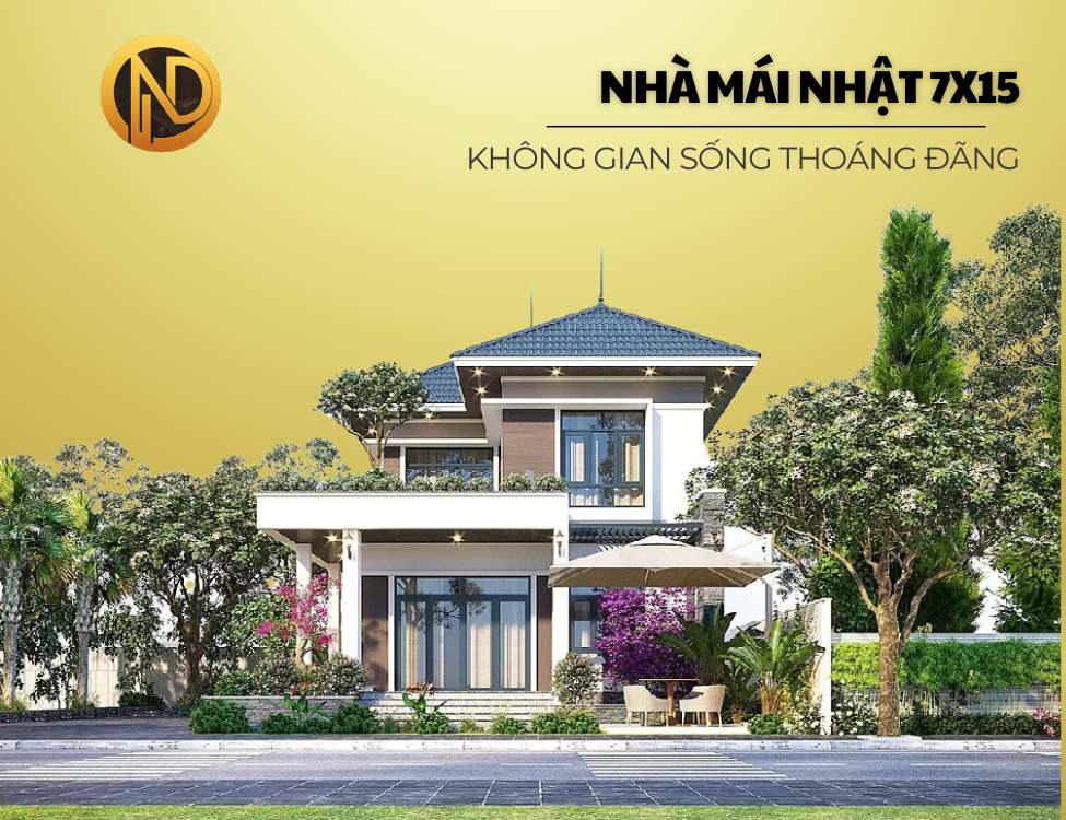 nhà mái Nhật 7x15