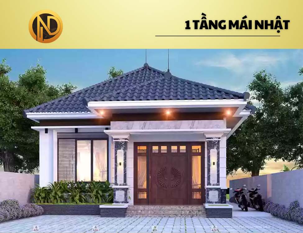 Mẫu nhà 7x15 1 tầng mái Nhật