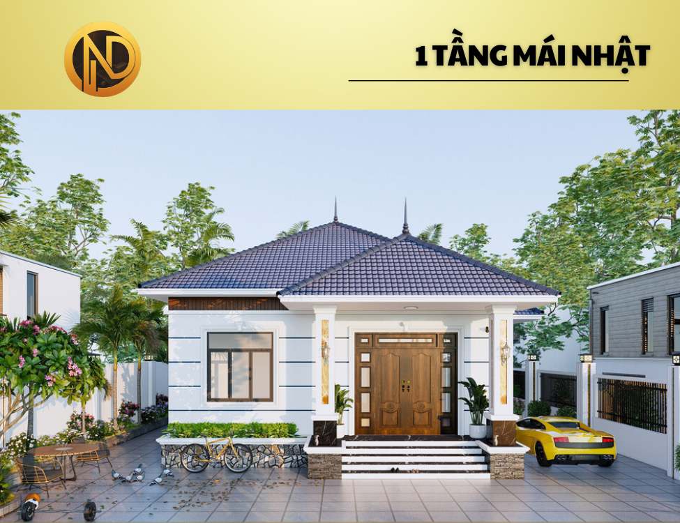 Mẫu nhà 7x15 1 tầng mái Nhật