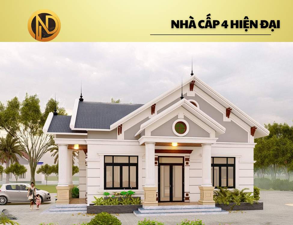 Nhà cấp 4 mái Thái 800 triệu hiện đại