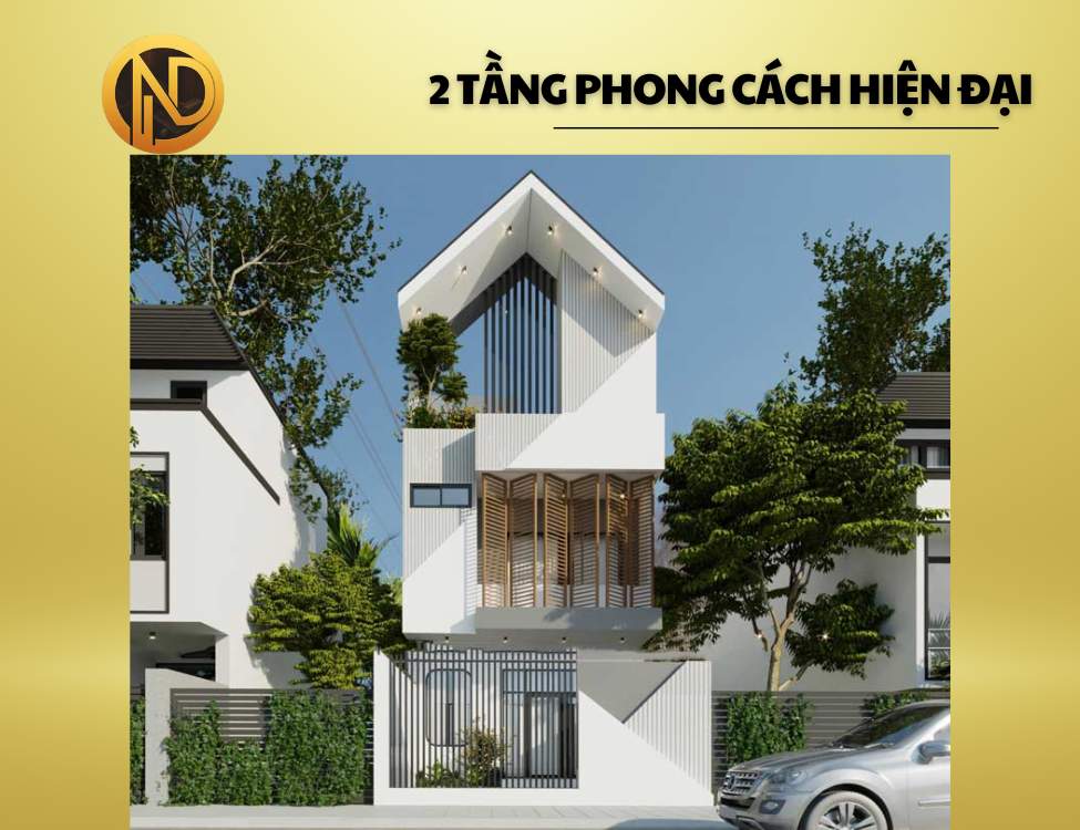 Mẫu nhà mái thái 800 triệu 2 tầng phong cách hiện đại với mái thái