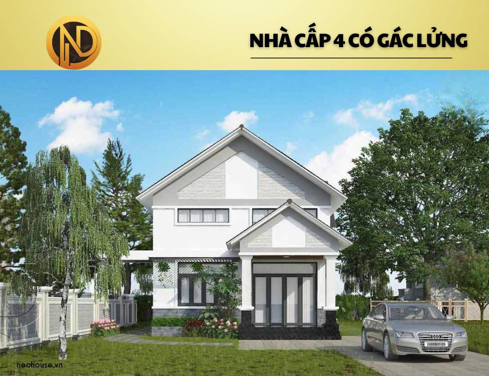 Nhà cấp 4 mái Thái 800 triệu có gác lửng