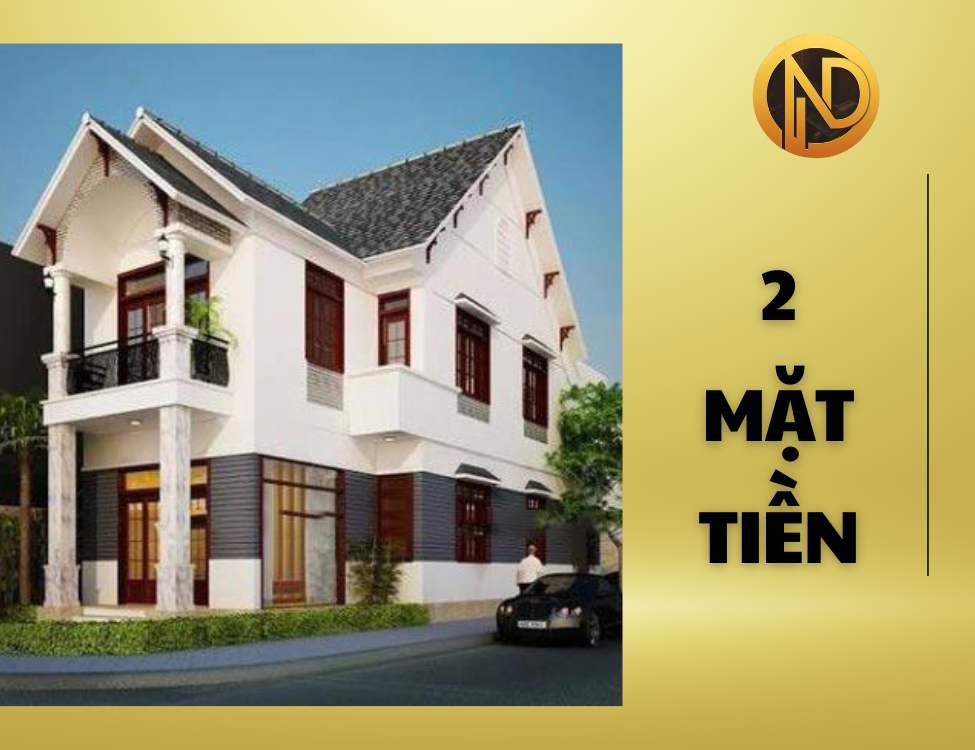 Mẫu nhà ống 2 tầng 5x20m mái thái 2 mặt tiền