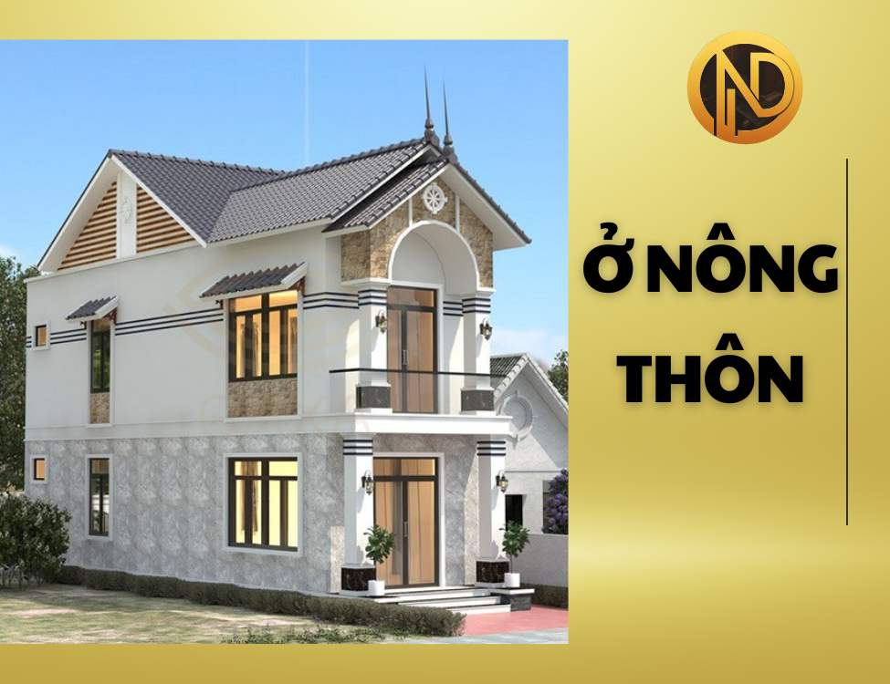 Mẫu nhà ống mái Thái 2 tầng 5x20m giá rẻ ở nông thôn