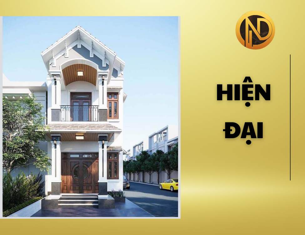 Mẫu nhà phố 2 tầng mái thái 5x20m hiện đại