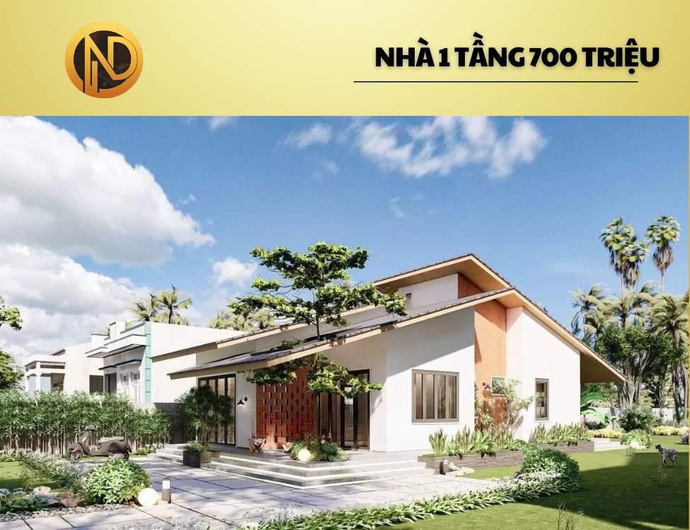 Xây nhà 1 tầng trọn gói 700 triệu