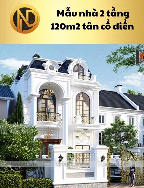 chi phí xây nhà 2 tầng 120m2