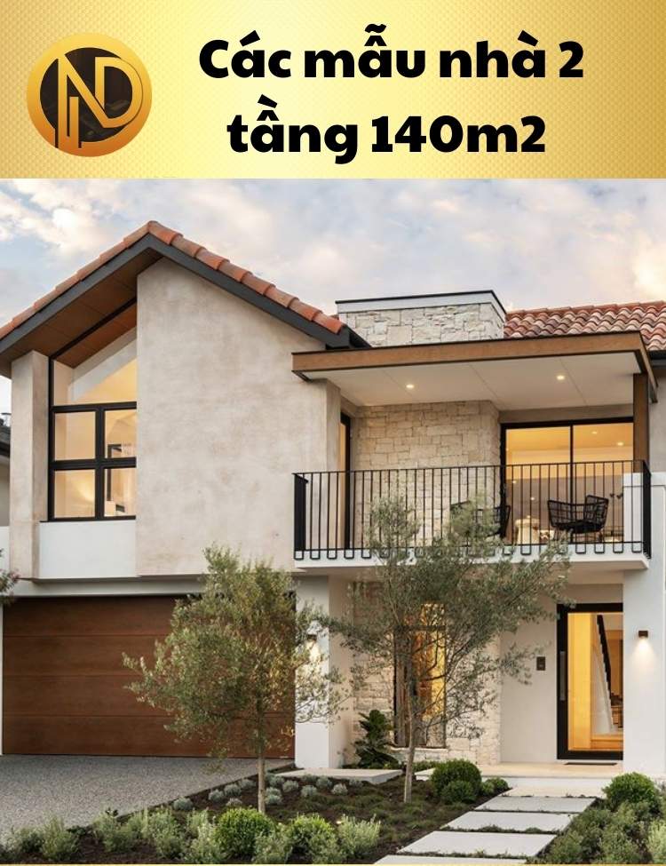 chi phí xây nhà 2 tầng 140m2