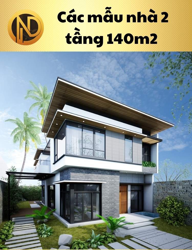 chi phí xây nhà 2 tầng 140m2