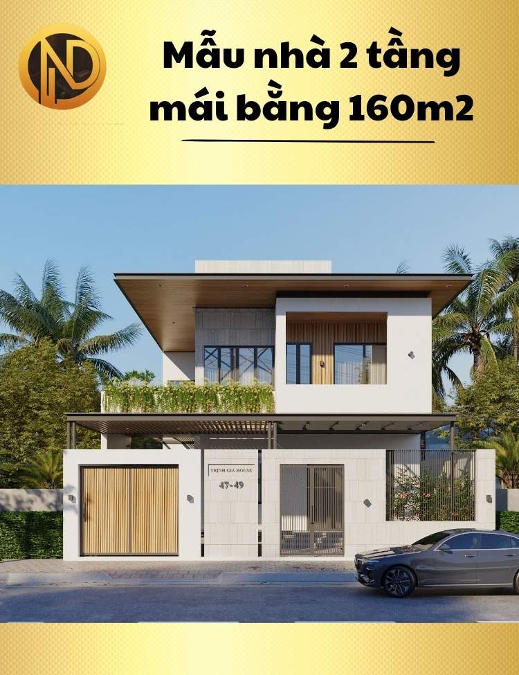 chi phí xây nhà 2 tầng 160m2