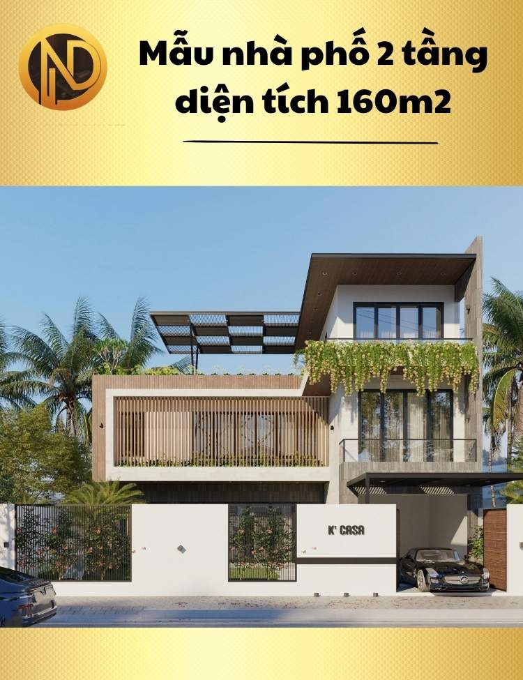 chi phí xây nhà 2 tầng 160m2