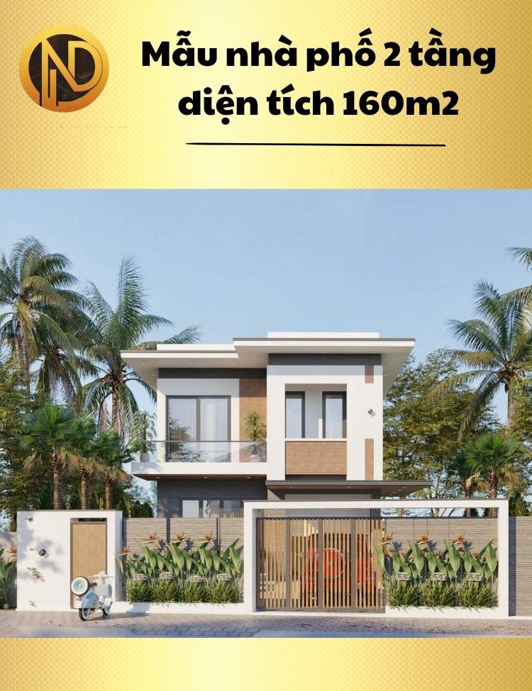 chi phí xây nhà 2 tầng 160m2