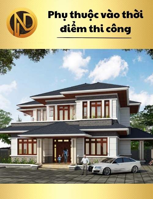 chi phí xây nhà 2 tầng 200m2